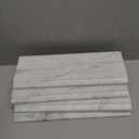 Carrara White Marble Baseboard Trim Molding, 4.5"X12" Polished Wall Base Moulding for Kitchen Bathroom Wall Floor Shower, 4 Pcs