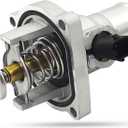 Aluminium Engine Coolant Thermostat Housing Assembly, Fits for 2009-2011 Chevy Aveo, 2009-2010 Pontiac G3, 2011-2016 Chevy Cruze, 2013-2018 Chevy Sonic, Replace# 902-821/55564891/96984104