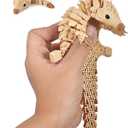 3D Printed Animals, 6" Articulated Pangolin Toy, 3D Printed Toys, Flexible Animal Figurine Fidget & Desk Decor, Realistic Scaled Pangolin Collectible Gift for Office, Animal Lovers (Pangolin Toy)