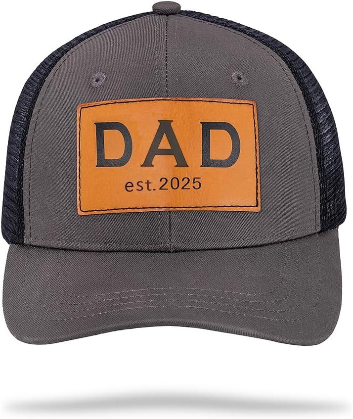 Mom and Dad Hats Adjustable Matching Couple Hats (One Size, Grey)