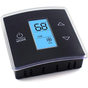 3316250.712 RV Single Zone Wall Thermostat Replacement for Dometic for RV/Camper Conditioners, Blue Backlight LCD Display, Black 3-Wire