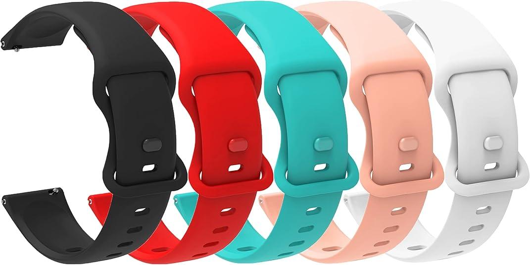 Compatible for IOWODO R30 Pro Smart Watch Band, Lamshaw 22mm Quick Release Classic Soft Silicone Sports Strap for Women, Man Compatible with IOWODO R30 Pro, R50 / Compatible for Blackview R50 / Compatible for RLQA 54 1.83" Smart Watch