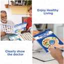 chiazllta Blood Sugar Tracking Set with 2 PCS Diabetes Log Book & 1 Diabetes Food Chart & 1 Meal Planner Spiral Bound Blood Glucose Log Book with Food & Blood Sugar Journal Diabetic-Friendly Recipes