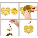 Happy 16th Birthday Decorations for Boys - Funny Straight Fire Since 2010 Banner With Hanging Swirls, Gold Glitter Cheers to 16 Years Birthday Party Supplies for Boy and Girl