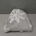 Mini Tree Skirt 36 Inches Christmas Tree Skirt Luxury Grey Plush Skirt with White Snowflakes Xmas Party Decor