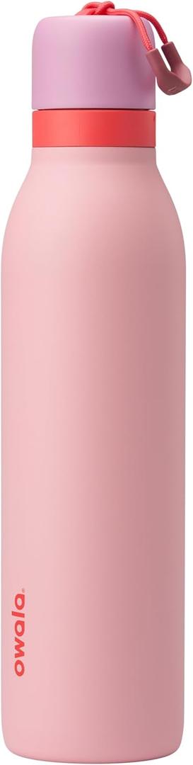 Owala FreeSip Twist Insulated Stainless Steel Water Bottle with Straw for Sports and Travel, BPA-Free, 24-oz, Angel Food Cake