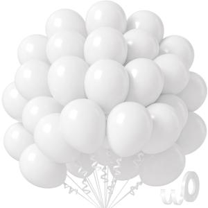 122 White Balloons for Party Decoration