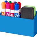 BEYGORM Magnetic Dry Erase Marker Holder for Whiteboard,Non-slip Acrylic Magnet Pen Holder for Fridge Refrigerator,Locker Organizer for Work,Locker Accessories,Pencil Cup for Desk(Blue)
