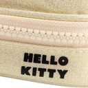 Bioworld Hello Kitty Character Face White Glitter 6" Cosmetic Pouch