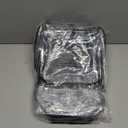 Clearworld Rolling Clear Backpack, Heavy Duty Cold-Resistant Security Transparent PVC Backpack with Wheels (Black)