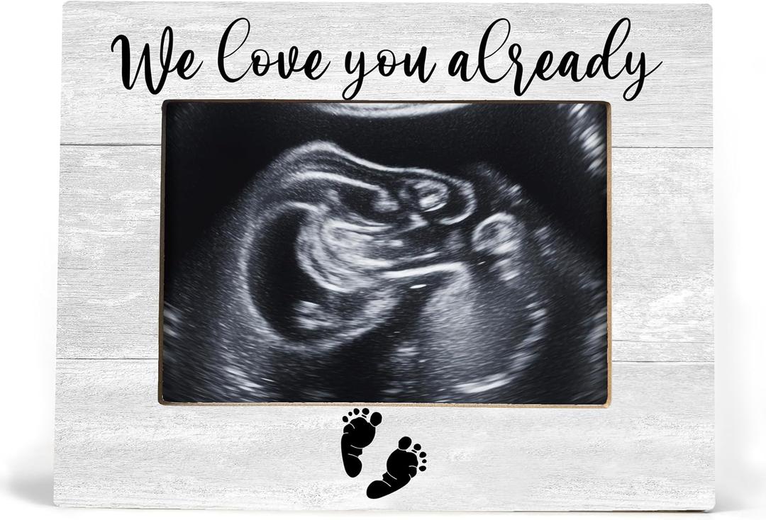 Baby Ultrasound Picture Frame, We Love You Already, Pregnancy Gifts for Expecting Mom, Pregnancy Announcement for Grandma, Pregnancy Announcement, Nursery Decor, Photo Frame 8x10