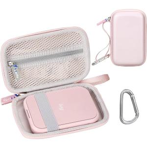 Worfty Hard Case for Canon Ivy 2 Mini Photo Printer, Carrying Case for Canon Printer Mini IVY CLIQ+ / CLIQ/CLIQ 2/ +2 Instant Camera, Mesh Pocket fits Paper Cable, Rose Gold(Box Only) (Rose Gold)