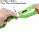 uxcell Tie Down Strap Cam Buckle Lashing Strap 1" x 5Ft 550lb 250Kg Load Polypropylene for Moving Securing Cargo, Green, Pack of 4