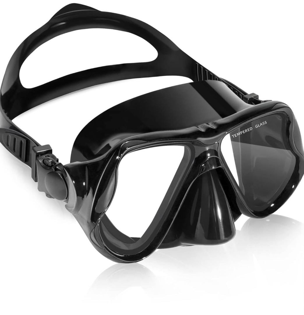 Keary Swimming Goggles Snorkel Diving Mask for Adult Men Women Youth, Anti-Fog 180°Clear View Swim Goggles with Nose Cover