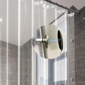 84 Inch Shower Curtain Liner with Magnets & Side Magnetic Clips Kit for Leak Guard, Heavy Duty 72 x 84 Extra Long Shower Liner Clear, 72x84