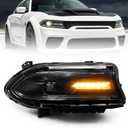 HID Headlight Assembly Compatible with Dodge Charger 2015 2016 2017 2018 2019 2020 2021 (Xenon/HID Model) Headlamp Replacement Right Passenger Side (Not for Halogen Model)
