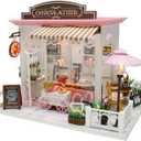 Create Your Dream Tiny Home with Our DIY Miniature House Kit - Wooden Furniture Decoration for Adults, Teens, and Friends! (Chocolate Shop)