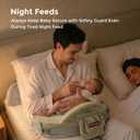 Momcozy CozyPro Nursing Pillow - All Around Lumbar & Arm Support - Safety Guard, Firm & Springy Memory Foam-Stable, Ergonomic Support, Easier Breastfeeding, Wider Cushion, Adjustable, Removable Cover