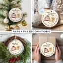 4 x Funny Christmas Ornament 2025 - Santa Saw Your Social Media Ceramic Ornaments, White Elephant Gift Exchange for Women, Friend, Coworker, Family, Gag Gifts for Adults