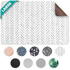 Large Dog Food Mat, Waterproof Pet Bowl Mat for Food and Water, Durable Nonslip, 16.5" x 28"