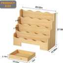 4-Tier Montessori Scalloped Kids Bookshelf with Drawer, 29.6" Wide