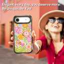 for iPhone Air Case Cute - Military-Grade 20 ft Drop Protection Shockproof Phone Case - Funny Passion Flower Design for iPhone 17 Air (6.5") Black