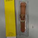 EDIMENS Leather Bands Compatible for Fitbit Versa 3 / Fitbit Versa 4 / Fitbit Sense for Women Men, Genuine Leather Bands Replacement Wristbands Straps Compatible with Versa 3 / Versa 4 / Sense (Small 5.7"-7.8", Brown)