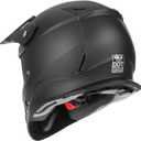 GLX GX23 Dirt Bike/Motocross Helmet - Matte Black, Medium - DOT Approved (Black)