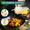Oil Spray Bottle 2 in 1 Oil Dispenser and Oil Sprayer -20oz/580ML Oil Sprayer For Cooking,Salad,Barbecue,Frying (Beige)