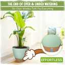 Self-Watering Pots for Indoor Plants 4 Pack, 6/8/10/12 Inch Outdoor Planters with Water Level Indicator&Deep Reservoir, Decorative Flower Pots for Indoor Plants,Home Decor (Green, 12+10+8+6 inch)