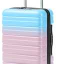 Lekesky 16 Inch Underseat Carry On Luggage Airline Approved, Small Hard Shell Suitcase with TSA Lock Spinner Wheels, Lightweight Personal Item Carry-On for Travel, Cotton Candy