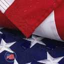 American Flag 4x6 Ft for Outside, Heavy Duty Nylon US Flags for High Wind Outdoor, Fade Resistant and Waterproof USA Flag with Embroidered Stars, Sewn Stripes, Brass Grommets