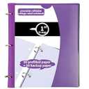 Tashkummy Pivotable Refillable Notebook, Upgraded 1 Inch 3 Ring Notebook Binder, 50 College Ruled Paper, 5 Subject Notebook with Dividers and Folder Pockets, Tabs- Purple