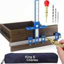King&Charles Cabinet Hardware Jig, Cabinet Handle Jig + Automatic Hole Punch + Point Drill Bits, Use for Handles Knobs Pulls on Drawers/Doors, Wood Drilling Dowelling Guide Set.