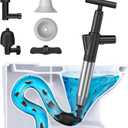 Toilet Plunger, High Pressure Air Drain Blaster, Drain Clog Remover Tool, High Pressure Drain Blaster Gun with Visual Barometer, Powerful Sink Plunger for Bathroom Kitchen Toilet Clogged Pipe