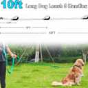 3 Handle Dog Leash, 10FT Triple Handle Reflective Stitching with Padded Traffic Handles, Heavy Duty Training Pet Lead for Control and Safety (Green)