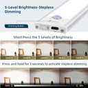 4 Pack Under Cabinet Lighting, Rechargeable Motion Sensor Light Indoor, Wireless Dimmable Magnetic Closet Lights, 32 LED Under Counter Lights for Kitchen, Wardrobe, Stairs, White Light (8inch)