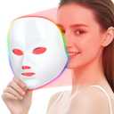 Red Light Therapy for Face, Led Face Mask Light Therapy, 7-1 Colors LED Facial Skin Care Mask, Off White Off White