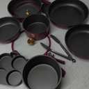 CAROTE 19pcs Pots and Pans Set, Nonstick Cookware Set Detachable Handle, Induction Kitchen Cookware Sets Non Stick with Removable Handle, RV Cookware Set, Gold and Purple (Ultra Violet 19pcs)