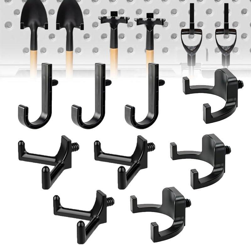Compatible with Suncast Storage Shed Accessories, Suncast/Lifetime Shed Accessories - 9PCS Heavy Duty Storage Tool Hooks for Shed Shelves