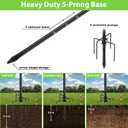 Bird Feeder Pole, 78" Shepherds Hooks for Outdoor, Hummingbird Feeders Stand Heavy Duty with Stable 5-Prong Base, Hanging Plant Shepherd Hook Hanger Stick for Outside Garden Yard Wedding