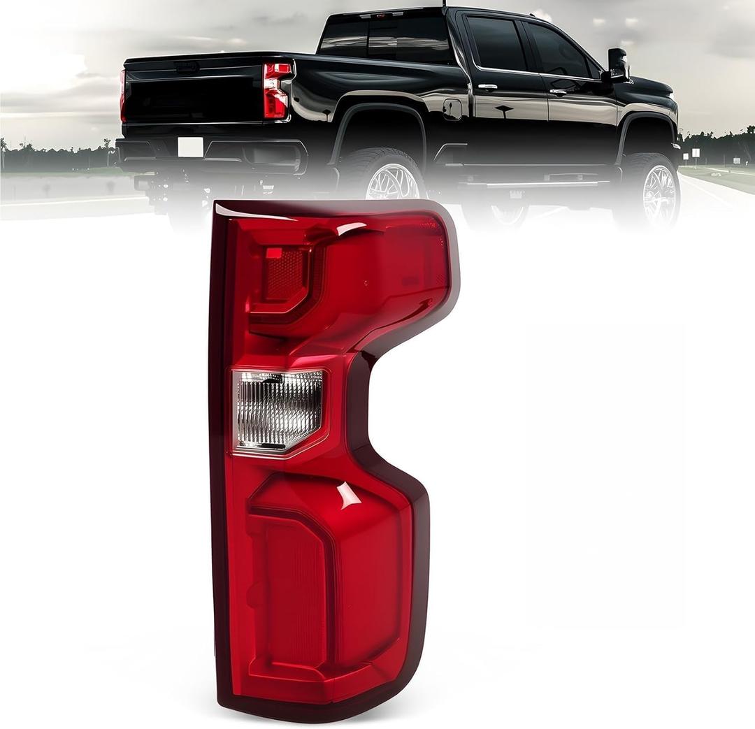 Right Tail Light Assembly Compatible with 2019-2023 Silverado 1500 2500HD 3500HD Passenger Side Tail lamp Rear Brake Lamp Back light 84678150 GM2801311