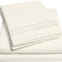1500 Supreme Collection California King Sheet Sets Ivory - Luxury Hotel Bed Sheets and Pillowcase Set for California King Mattress - Extra Soft, Elastic Corner Straps, Deep Pocket Sheets Ivory