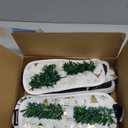 8 Pcs Railing Protection Christmas Garland Ties, White Decorative Banister Garlands Hanger, Adjustable Banister Protective Padded Faux Pine Stems Garland Ties for Staircase Wreath Home Holiday Decor