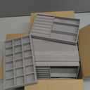 Jewelry Trays Organizer for Drawer, 9 Set of Small Jewelry Display Case Storage Velvet Stackable Drawer Inserts Organizer for Necklaces Bracelets Earrings Rings (Grey)