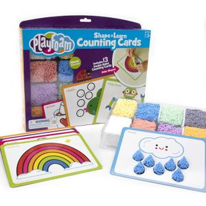 Educational Insights Playfoam Shape & Learn Counting Set, Flash Card Set, Fidget, Sensory Toys, Preschool Kindergarten Classroom Essentials, Ages 3+ (1 Count (Pack of 1))