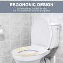 Round Toilet Seat Slow Quiet Close Seat Cover Fit Standard Round Toilet White Toilet Seat with Metal Inserts Easy to Install, Non-slip Seat with Rubber Bumpers Provides Comfort Relieves Pressure Point