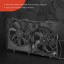 A-Premium Engine Radiator Cooling Fan Assembly Compatible with Select Toyota & Lexus Models - Sienna 2011-2016, RX350 2010-2015, fits with Trailer Tow Package - Replace# 163610P180, 163610P440