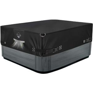 1000N Tearing Strength Hot Tub Cover Protector 85 x 67 inch fits 84 x (60-66) or 83 x 63 or 82 x 64 inch Rectangle SPA, Hot Tub Covers Replacement-Black