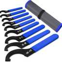 Coilover Wrench, Adjustable Spanner Wrench Set Universal Carbon Steel Shock Spanner for Most Coil Over Shock Adjustments